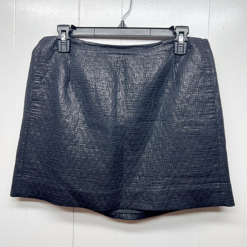 J. Crew Silk Blend Y2K Vintage Metallic Mini Skirt Size M/L Fairygoth Edgy Chic